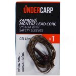 Kaprová montáž Lead Core System With Safety Sleeves 45 lbs 100 cm hnědá