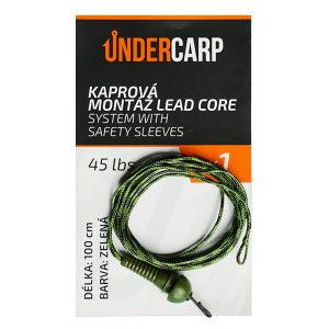 Kaprová montáž Lead Core System With Safety Sleeves 45 lbs 100 cm hnědá undercarp