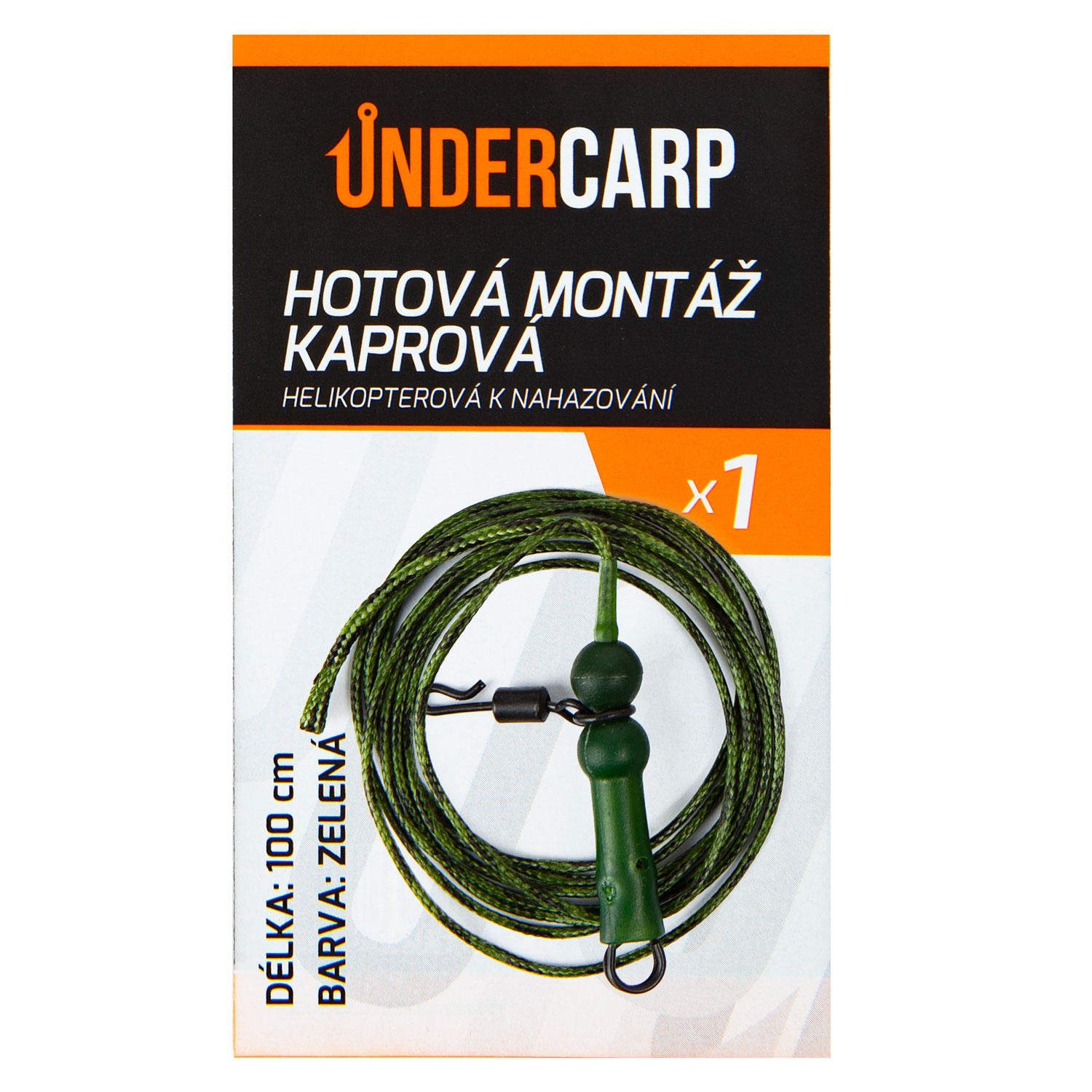 Hotová montáž kaprová helikopterová k nahazování zelená