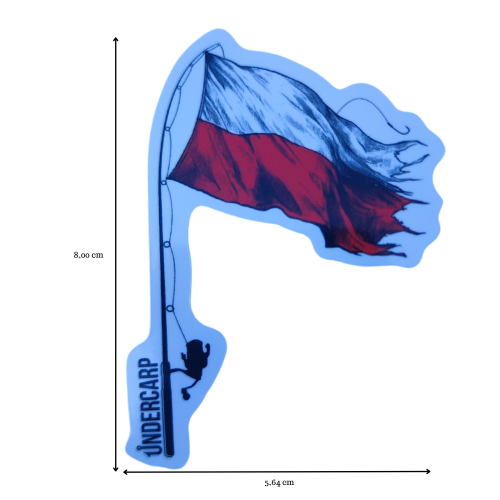 Nálepka s polskou vlajkou - rybářský prut undercarp