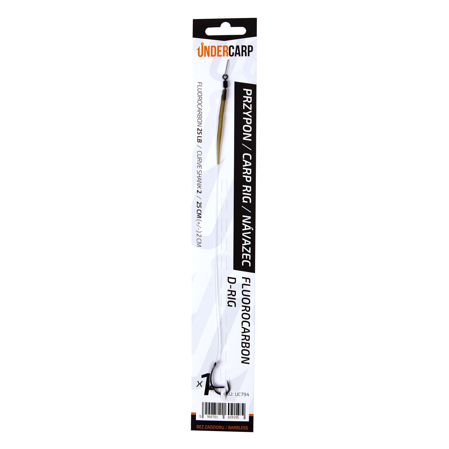 undercarp hotový Návazec Fluorocarbon D-Rig Bez Protihrotu 2