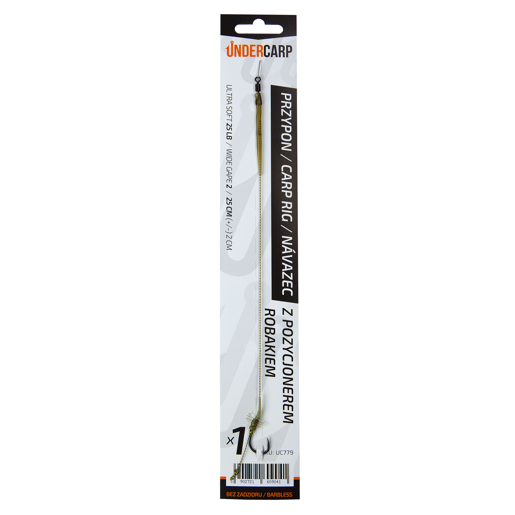 undercarp hotový Návazec s rovnátkem imitace červa Bez Protihrotu 2