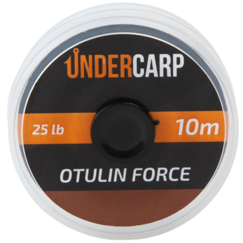 Návazcová šňůra potažená OTULIN FORCE – 10 m25 lbs hnědá undercarp